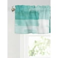 thumbnail image 6 of Valances for Windows Aqua White Rod Pocket Cafe Window Treatments Valance Curtains for Kitchen Bathroom Laundry Basement Windows 60"x18", 6 of 9