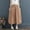 🔥 Khaki, variant on USSUMA Womens Plus-Size High-Waist Pleated Flared Skort Stylish Pull-On Elastic Waist Breathable Lightweight Fabric for Summer Casual Outings Parties and Travel, Plus Size, Skort