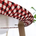 thumbnail image 6 of Round Fitted Tablecloth 52 Inch, Gingham Buffalo Plaid Fitted Round Table Cover Fitted Tablecloth Oil Spill Proof Table Top Cover Cloth Table Cover for Restaurant, Picnic, Indoor and Outdoor Dining, 6 of 8