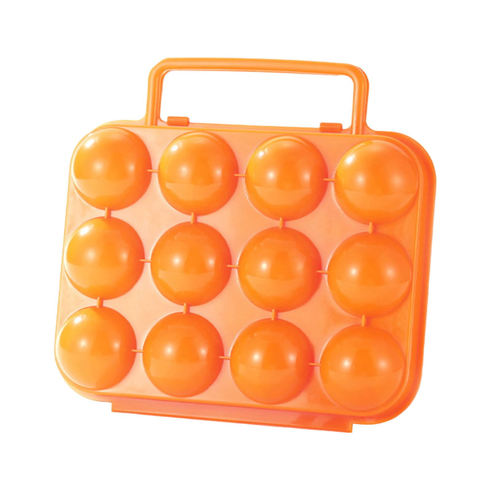 JilgTeok 3 Packs Portable 12 Egg Carrier Case ABS Plastic Camping Egg Storage Box with Handle for Outdoor Hiking Travel