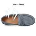 thumbnail image 5 of Ruitaoo Women's Slip On Platform Loafers Comfort Suede Wedge Shoes Low Top Moccasins Grey 40, 5 of 6