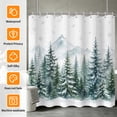 thumbnail image 2 of Tchckioa Shower Curtain for Bathroom,Waterproof Hooks Bath Curtain,Winter Snow Mountain,72x72, 2 of 6