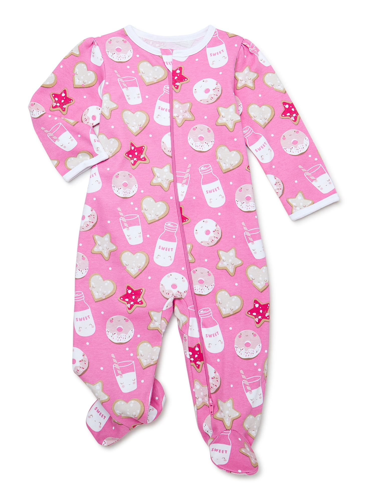 Wonder Nation Baby Girl Print Sleep N Play, Sizes Newborn-9 Months