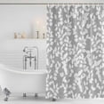 thumbnail image 4 of Grey White Botanical Waterproof Fabric Shower Curtain,Pastoral Spring Floral Summer Art Waterproof Fabric Shower Curtain for Bathroom Curtains Bathtubs Shower Curtains with 12 Hooks Extra Long 72x96, 4 of 8