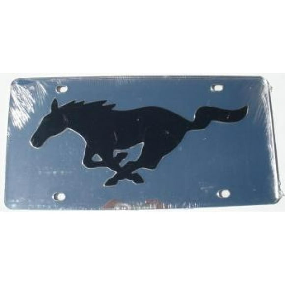Ford Mustang Silver Laser License Plate