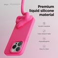 thumbnail image 3 of Funda de silicona líquida Elago para iPhone 15 Pro, color rosa, 3 of 7