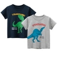 thumbnail image 4 of KYAIGUO 1-9 Years Boys Short-Sleeve Dinosaurs T-Shirt for Baby Toddler Summer Cartoon Basic Layering Tee Kids Funny Crewneck Casual Shirt Active Pure Cotton Tees Tops, 4 of 10