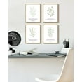 thumbnail image 3 of Drsoum Botanical Plant Wall Art Light Green Leaf Decor for Bedroom Living Room Bathroom Home Office 8x10in4pcs Natural Framed, 3 of 6