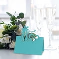 thumbnail image 3 of 50pcs 3D Place Cards Couple Design Table Name Cards Foldable Blank Paper Name Card Wedding Place Cards (Blue), 3 of 4