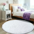 thumbnail image 3 of Socofuz Soft Fluffy Rug, Modern Shaggy Carpet for Bedroom Kids Room Nursery, 5'x 5', White, 3 of 7