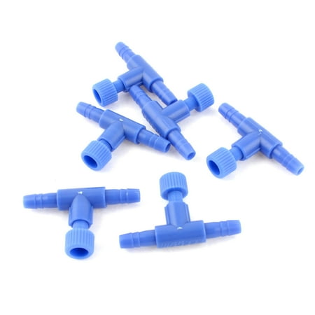 - Plastic Fish Tank Aquarium Air Control Valves 6 PCS Light Blue