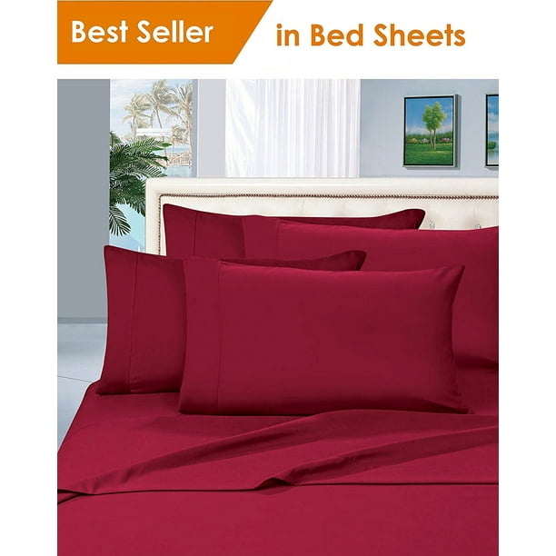 Limited Time 2pcs PILLOW CASES ALL SIZES AND COLORS, King, Burgundy