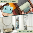thumbnail image 6 of PAVILIA Travel Hanging Toiletry Bag for Women Men, Large Capacity Makeup Bag Kit, Waterproof Cosmetic Storage Organizer Case for Bathroom Shower, Teal Chevron, 6 of 8