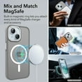 thumbnail image 2 of ELEHOLD for iPhone 15 Matte Magnetic Case,Translucent Clear Cover Compatible with Mag Safe, Military Grade Drop Protection Shockproof Back Phone Cover for iPhone 15,Grey, 2 of 7