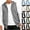 Gray, variant on TKKCS Mens Sleeveless Zip Up Hoodie Jacket- Loose Fit Drawstring Casual Workout Layering Outerwear with Pockets Gray Size XL