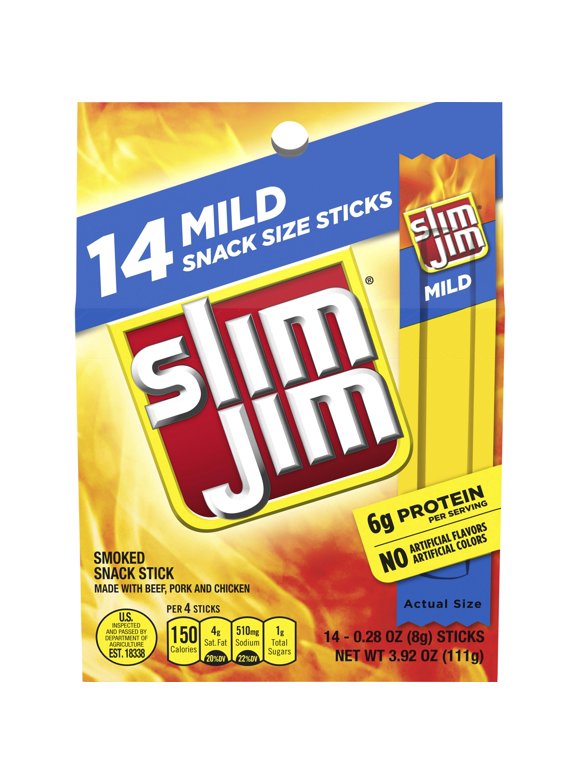 Slim Jims in Beef Jerky and Dried Meats