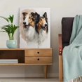 thumbnail image 5 of Collie Dog Portrait Watercolor Canvas Print, Home Decor Wall Painting for Living Room Bedroom Office Study, 5 of 8