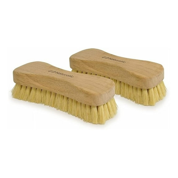 All-Natural Wooden Scrub Brush Set |Tampico Bristle Brush for Cleaning | Scrub Brushes for Cleaning | Floor, Tub, Kitchen, and Carpet Brushes for Cleaning | Eco Friendly Cleaning Products | Pack of 2