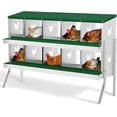 thumbnail image 1 of Qinaqin 10- cm de Alturaole Verde Chicken Nesting Caja con Soporte Legs Metálico Construction Perch & Roll-Away Feature Versatile Anchoall Mount para Chickens, 1 of 7