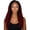 Black to Burgundy Ombre, variant on LUXLUXE Andrea15 Inch Long 4X4 Hand Tied Lace Braid Braided Wig, Beauty Heat Resistant Fiber, (Mahogany Brown)