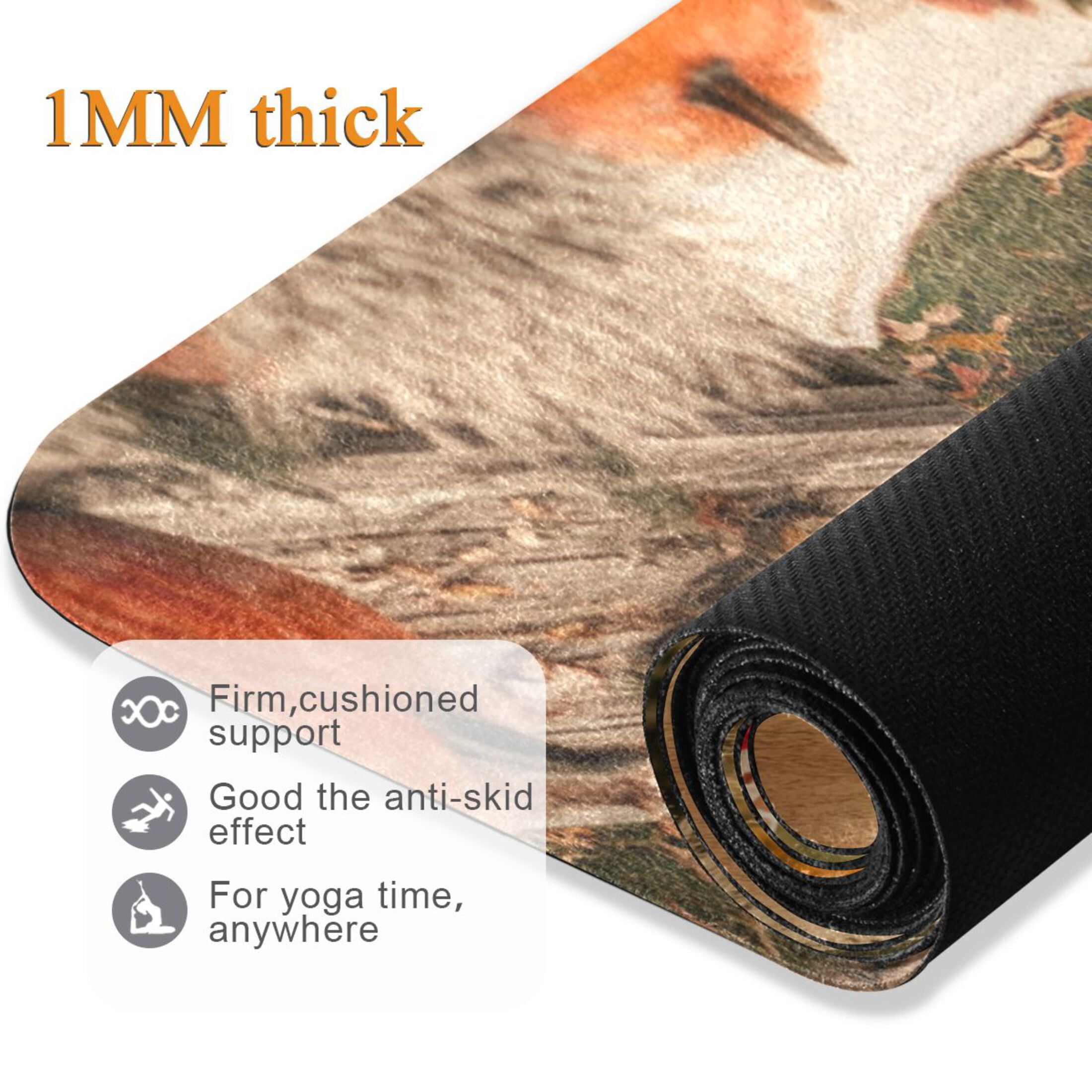 BZSMCE Yoga Mat Women Ffyy3_a_cozy_autumn_garden_with_colorful_leaves_pampas_grass_an_ba3d8cca-af19-483f-bb44-820439aee31a Fitness Mat