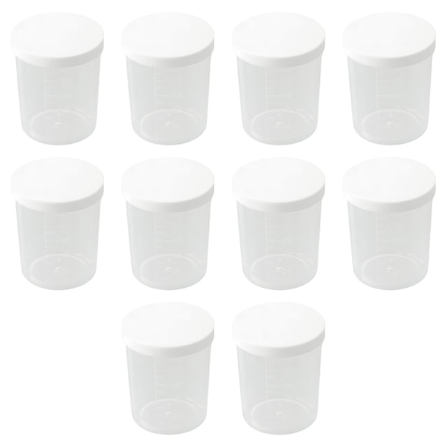 10 Pcs Tasse à Mesurer avec Couvercle Tasse à Mesurer Graduée en Plastique Transparent