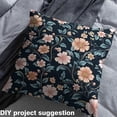 thumbnail image 2 of Homewish Cute Flower Fabric by the Yard 3 Yard,Rustic Floral Sewing Fabric,Orange Blue Black Room Decor Fabric by the Yard For Girls,Luxury Bedroom Decor, 2 of 6