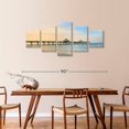 thumbnail image 3 of Elephant Stock Fort Myers Florida Wall Art - Horizontal Multi Panel Canvas - 5 Pieceliving Room Wall Decor - Photography Places Multi Panel - Blue And Gray Decor - 80" x 36", 3 of 8