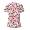 thumbnail image 4 of Naloa Strawberry And Cheery Print T-Shirts Short Sleeve V Neck Tees for Women Fashion Tops Trendy Lightweight Soft Casual Summer Outfits Clothes, 4 of 5