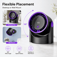 thumbnail image 5 of BYJKINGS 100 Speed Turbine Fan 100-Speed LED Display, 180 Degree Wide Angle, Rechargeable, Quiet Electric Household Fan, 5 of 8