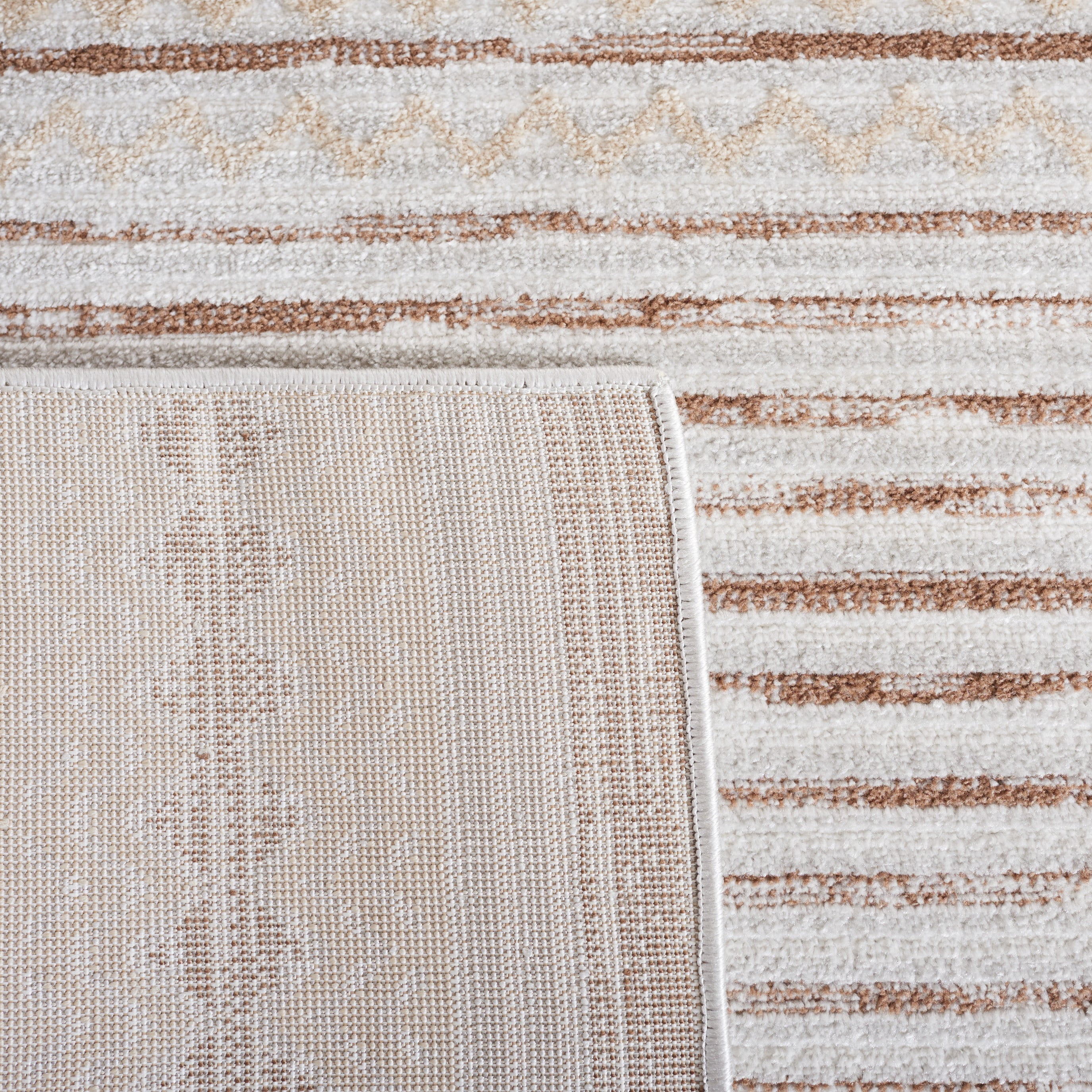 SAFAVIEH Alamo Warner Geometric Area Rug, Ivory/Brown, 4' x 6'
