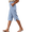 31# Light Blue, variant on Womens Gingham Capri Pants Elastic Waist Pull On Plaid Wide Leg Cropped Pants with Pockets Casual Summer Slit Hem Culottes Black 3XL