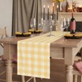 thumbnail image 1 of Yellow Orange Gingham Table Runner Farmhouse Buffalo Plaid Checkered Tablerunners 13 x 48 Inch, Table Decorations Tabletop Scarf for Summer Gathering Holiday Farmhouse Kitchen Dining Decor, 1 of 4