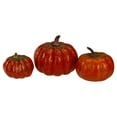 thumbnail image 4 of Northlight Crackled Glittered Mini Fall Harvest Pumpkins - 4" - Set of 5, 4 of 5
