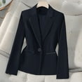 thumbnail image 2 of ZQUUVOU Women Business Blazers with Solid Color Long Sleeve Pocket Suit Jacket (Black,XL), 2 of 6