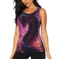 thumbnail image 1 of Balery Neon Futuristic Dragon Camiseta sin mangas estampada ligera para mujer, tops de entrenamiento sin mangas, camisetas de yoga transpirables de secado rápido.-XX-Large, 1 of 7
