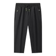 thumbnail image 3 of Maean Mens Capri Pants Workout Gym Running Elastic Waist Drawstring Shorts Casual Baggy Pant with Pockets, 3 of 7