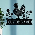 thumbnail image 5 of Custom Chicken Flower Metal Sign Personalized Farm Hen Chick Rooster Metal Name Sign Plaque Farmhouse Outdoor Wall Decor, 5 of 6