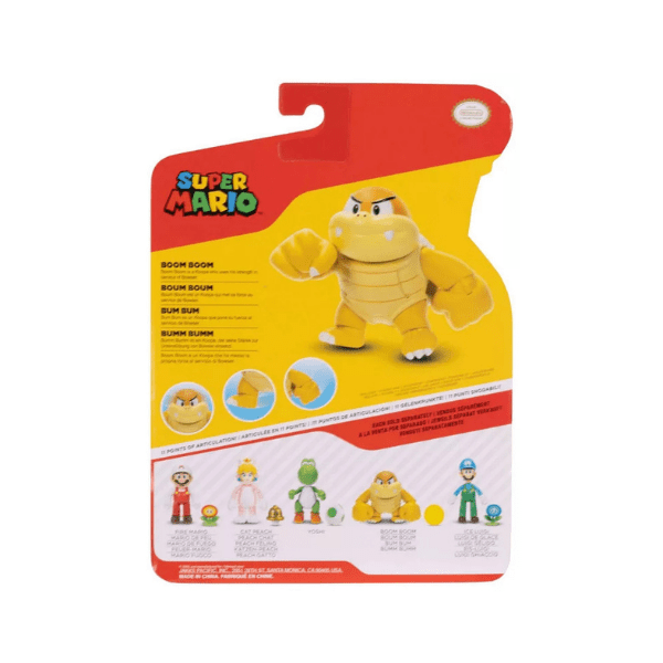 Jakks Pacific Nintendo Super Mario Bros Boom Boom 4-Inch Action Figure with Coin