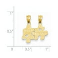 thumbnail image 2 of 14k Yellow Gold BEST FRIENDS Puzzle Pieces Break-apart Pendant Charm, 2 of 2