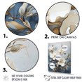 thumbnail image 3 of Designart "Painted Blue And White Magnolias" Magnolias Canvas Wall Art, 3 of 7