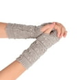thumbnail image 1 of AWZXDE Womens Gloves Knitted Wool Open Finger Half Finger Short Warm Thermal, 1 of 4