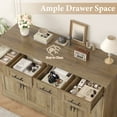 thumbnail image 3 of Homfa Farmhouse Buffet Cabinet with 4 Drawers and 4 Doors, 59" W Sideboard Buffet Storage Cabinet with Shelves, for Kitchen Living Room Bedroom, Rustic Brown, 3 of 7