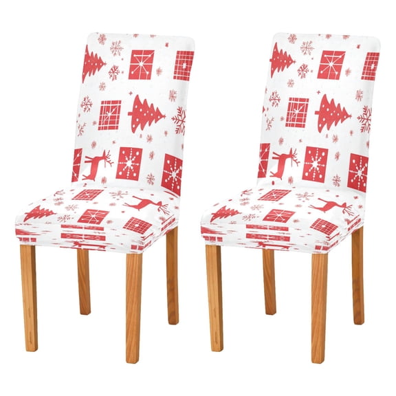 BZSMCE Chairs Slipcovers Dining Chair Covers The Chrismas Snowflake Creative Pattern