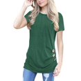 thumbnail image 1 of Camiseta de lactancia de manga larga con decoración de botones informal para mujer, 1 of 1