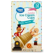 Great Value Jumbo Ice Cream Cups, 2.75 Oz, 12 Count