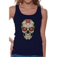 thumbnail image 1 of Awkward Styles Rose Eyes Skull Tank Top for Women Sugar Skull Tank Women's Day of the Dead Sleeveless Shirt Dia de los Muertos Gifts for Her Halloween Tank Top Skull Gifts Red Roses Sugar Skull Tank, 1 of 4