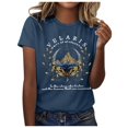 thumbnail image 1 of WEAIXIMIUNG T-Shirts Amusants Humour Adulte T-Shirt d'Été Décontracté Imprimé à Manches Courtes Col Rond pour Femmes, 1 of 4