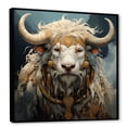 thumbnail image 2 of Designart "Silhouetted Baroque Yaks" Yaks Floater Framed Canvas Wall Art, 2 of 5