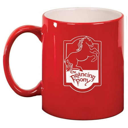 

The Prancing Pony Ceramic Coffee Mug Tea Cup Gift for Her Him Friend Coworker Wife Husband (11oz Red)
